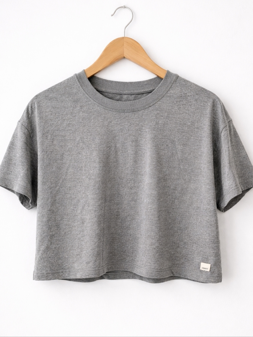 Vuori Gray Cropped T-Shirt Women’s Small Short Sleeve Boxy Tee Casual